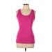 Under Armour Active Tank Top: Pink Solid Activewear - Women's Size Large