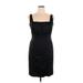Calvin Klein Casual Dress - Party Square Sleeveless: Black Solid Dresses - Women's Size 14