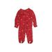 Nike Long Sleeve Onesie: Red Print Bottoms - Size 3 Month