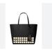 Michael Kors Bags | Michael Kors Sinclair East West Large Studs Leather Medium Tote Bag - Black | Color: Black/Gold | Size: Medium