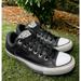 Converse Shoes | Converse Chuck Taylor All Star Lo Black Leather Shoes Womens 7 Fast Shipping | Color: Black | Size: 7