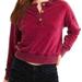 American Eagle Outfitters Sweaters | American Eagle Outfitters Cinch Waist Pullover Cropped Henley Sweatshirt | Color: Purple | Size: M