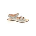Ganter Sandals: Slingback Wedge Casual Gray Shoes - Women's Size 39 - Open Toe