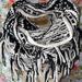 Free People Accessories | Free People Looped Tassel Cowl Scarf-Nos | Color: Black/White | Size: Os