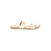 LC Lauren Conrad Sandals: Gold Solid Shoes - Women's Size 8 - Open Toe