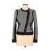 Ann Taylor Jacket: Short Black Color Block Jackets & Outerwear - Women's Size 8