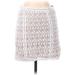 Kendall & Kylie Casual Skirt: White Solid Bottoms - Women's Size Small