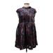 Free People Casual Dress - A-Line High Neck Short sleeves: Black Dresses - New - Women's Size X-Small