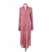 Express Casual Dress - Shirtdress: Pink Dresses - Women's Size Small