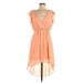 Romeo & Juliet Couture Casual Dress - High/Low: Orange Dresses - Women's Size Medium