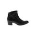 Paul Green Ankle Boots: Black Solid Shoes - Women's Size 4 - Round Toe