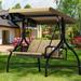 3 Person Metal Porch Swing with Canopy