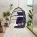 Swing Egg Chair Without Stand Indoor Outdoor Rattan Patio Basket Hanging Chair Hammock Chair with Cushions for Balcony Patio