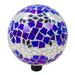 Mosaic Gazing Globe with Mirrored Floral Pattern