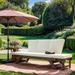 Outdoor Adjustable Patio Sofa Chaise Lounge, Brown+Beige