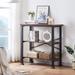 3-Tier Vintage Industrial Book Shelf, Rustic Wood and Metal Bookcase and Bookshelves - 3-Tier， 15.7"D x 31.5"W x 34.8"H