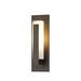 Hubbardton Forge Vertical Bar Outdoor 1 - Bulb 7.5" H Outdoor Flush Mount Aluminum/Glass/Metal in Gray/Black | Wayfair 307285-07-H66