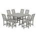 POLYWOOD® Martha Stewart Square 8 - Person 59.5" Long Outdoor Dining Set Plastic in Gray | 59.5 W x 59.38 D in | Wayfair PWS1623-1-GY
