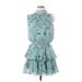Yumi Kim Casual Dress - Mini Mock Sleeveless: Blue Dresses - New - Women's Size Medium