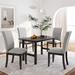 Red Barrel Studio® Alder Solid Wood Dining Set Wood/Upholstered in Gray | 30.2 H x 29.5 W x 45 D in | Wayfair 290DCFD2BC354C49B2094AD7FF565A2E