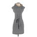 Columbia Casual Dress High Neck Short sleeves: Gray Dresses - Women's Size X-Small