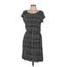 Apt. 9 Casual Dress - Shift: Black Plaid Dresses - Women's Size Medium