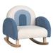 Gemma Violet Armenta Rocking Chair Velvet, Wood in Blue | Wayfair E121FCB47E164C939309C970CA6EAA68