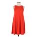 Old Navy Casual Dress - Mini Crew Neck Sleeveless: Red Print Dresses - Women's Size Medium