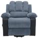 Latitude Run® Faux Leather Power Lift Assist Recliner Chair w/ Massage & Heating Functions Velvet in Gray | 44.88 H x 33.85 W x 29.92 D in | Wayfair