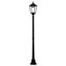 Charlton Home® Delna Transparent Lamp Post (Full) Aluminium/Metal in Black/Gray/White | 68.9 H x 9.4 W x 8.8 D in | Wayfair