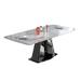 Orren Ellis Marble rectangular dining table Metal in Black/White | 29.53 H x 78.74 W x 39.37 D in | Wayfair B620ECFCF58C45648D2B11A163066AB6