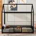 Harper Orchard Lilith Metal Canopy Bed Metal in Black | 71.5 H x 56.1 W x 77 D in | Wayfair 440BBCD95EE74E64890F8C951D4C6DFF