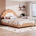 Zoomie Kids Roxie Platform Bed Wood & Upholstered/ in Brown | 39.4 H x 56.1 W x 78.9 D in | Wayfair A32DD3F5BBA14087B8974B096598ADE1