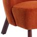 Latitude Run® Modern style stool w/ backrest & wooden legs Wood/Upholstered in Orange/Red/Brown | 31.11 H x 28.71 W x 29.11 D in | Wayfair