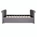 Winston Porter Schlenker Upholstered Daybed w/ Trundle Upholstered in Gray/Brown | 33.4 H x 45.6 W x 80.5 D in | Wayfair