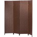 Bay Isle Home™ Woodsdale 18" W x 71" H 4 - Panel Wood Folding Room Divider Wood in Brown | 71 H x 18 W x 18 D in | Wayfair