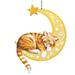 Winston Porter Hanging Sleeping Cat on Moon Solar Powered Decoration | Wayfair 566F3A313B8C43418FEC13A189E8CCCB