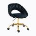 Mercer41 Aviva Polyester Task Chair Upholstered/Metal in Black | 28.74 H x 21.65 W x 22.44 D in | Wayfair 9D88F5E8CF394E818DAE0C95ACDD8900