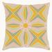 Wynwood Studio Geometric Indoor/Outdoor Throw Pillow Polyester/Polyfill blend in Green/Orange/Pink | 18 H x 18 W x 4.5 D in | Wayfair