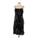 Josie Natori Casual Dress - Mini Square Sleeveless: Black Dresses - Women's Size Large