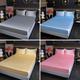 Luxury Summer Satin Ice Silk Bedsheet Bedding Solid Color Bed Sheet with Elastic 150/180/200cm Cooling Mattress Cover