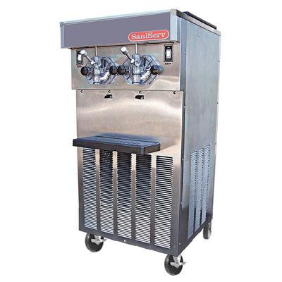 Saniserv 424-SERVE Soft Serve/Yogurt Twin Freezer w/ 2 Heads & (2) 2 HP, 208-230v/3ph, Stainless Steel