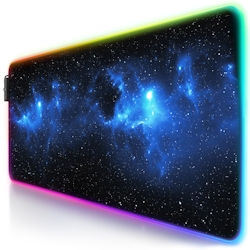 CSL RGB Gaming Mauspad, Gaming Mauspad - 800 x 300 mm XL Mousepad - LED Multi Color, Stars Image