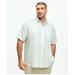 Brooks Brothers Men's Big & Tall Sport Shirt, Short-Sleeve Irish Linen | Aqua | Size 3X