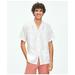 Brooks Brothers Men's Irish Linen Short Sleeve Guayabera Shirt | White | Size Large