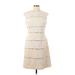 Jax Casual Dress - A-Line Crew Neck Sleeveless: Ivory Dresses - Women's Size 12