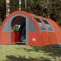 vidaXL Campingzelt 4 Personen Grau & Orange 483x340x193 cm 185T Taft