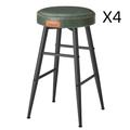 Tabouret de Bar Lot de 4 49,5 cm x 49,5 cm x 63 cm Vert Forêt