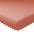 Drap-housse grand bonnet 140x200x32 rose blush en lin