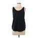 Under Armour Active Tank Top: Black Solid Activewear - Women's Size Large